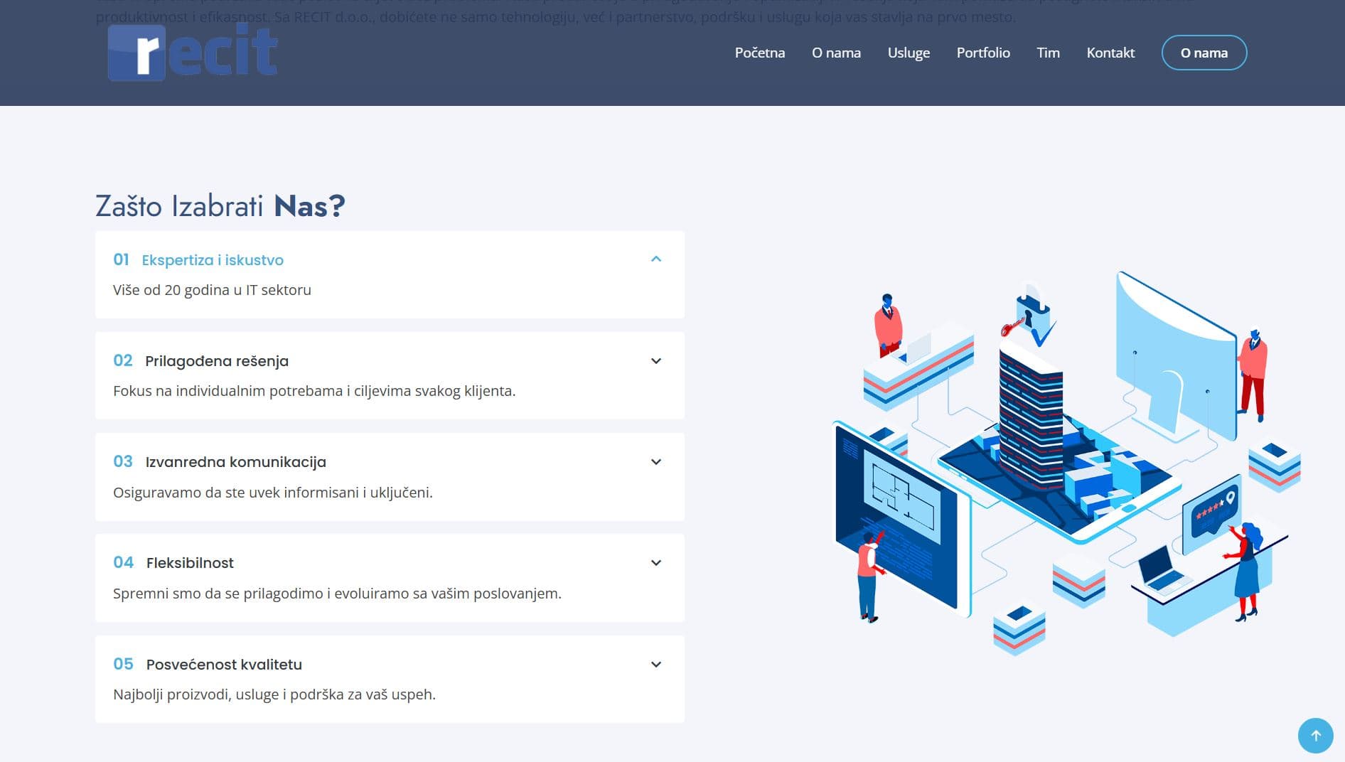 Marketinški sajt za prodaju IT opreme desktop